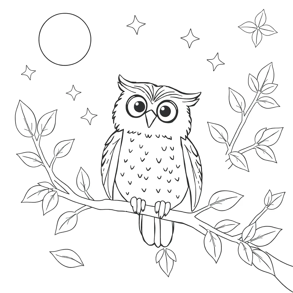 Owl coloring page