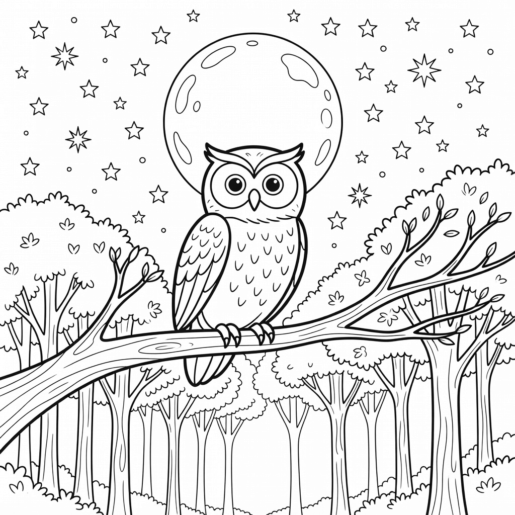 Owl coloring page