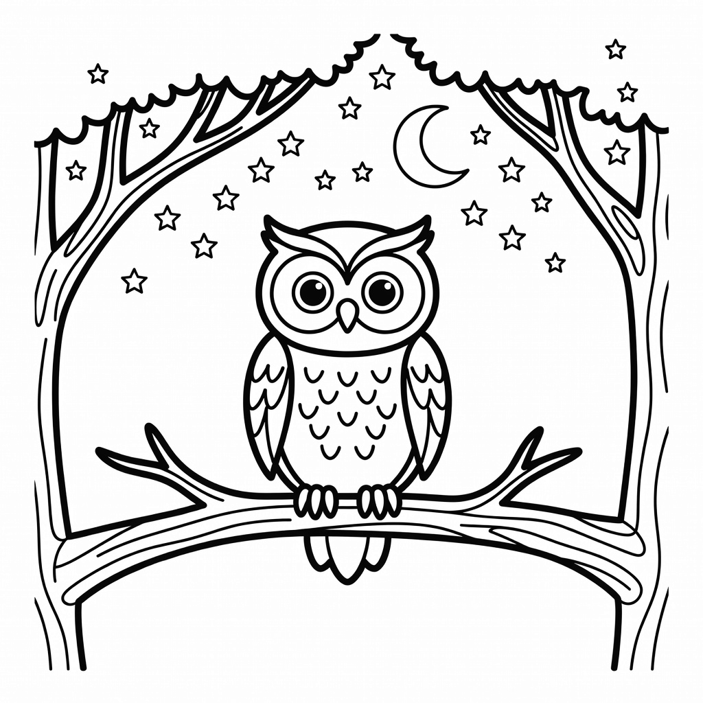 Owl coloring page