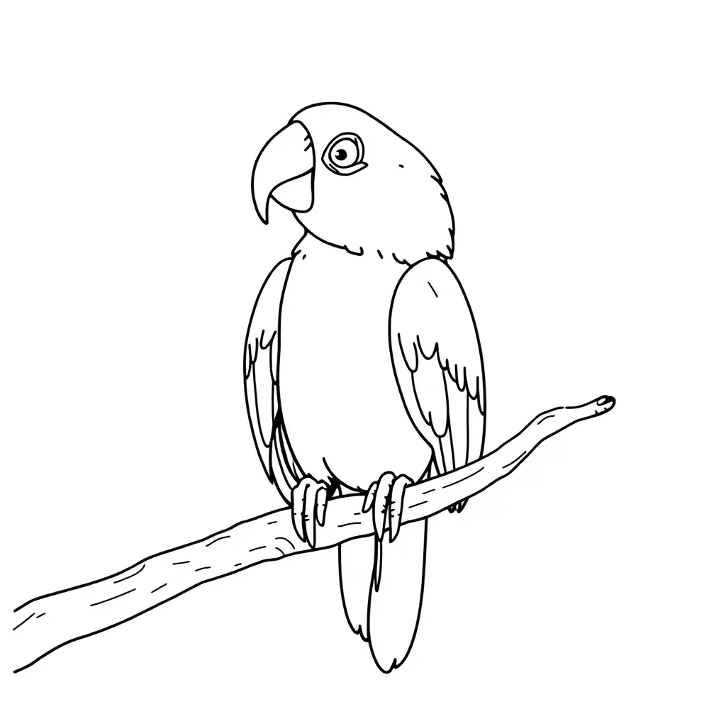 Parrot coloring page