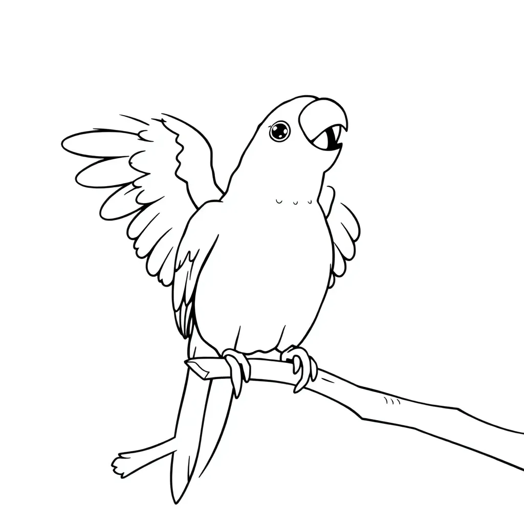 Parrot coloring page