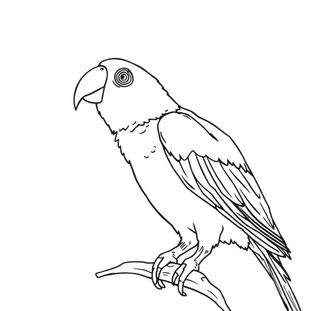 Parrot coloring page