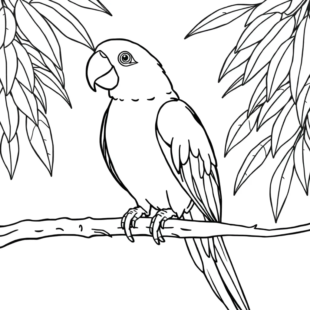Parrot coloring page