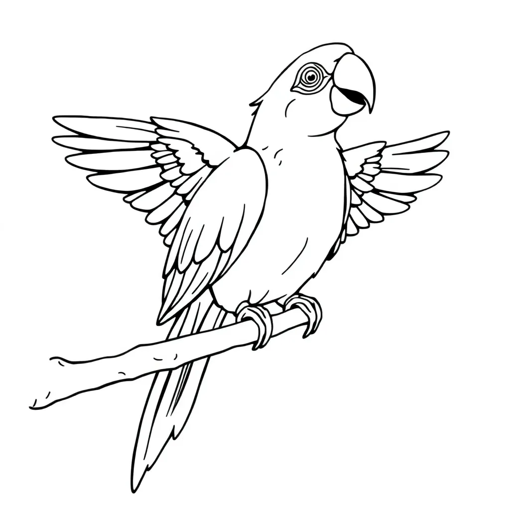 Parrot coloring page