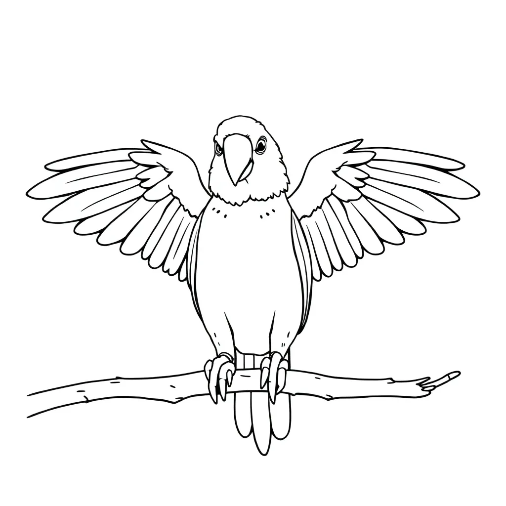 Parrot coloring page