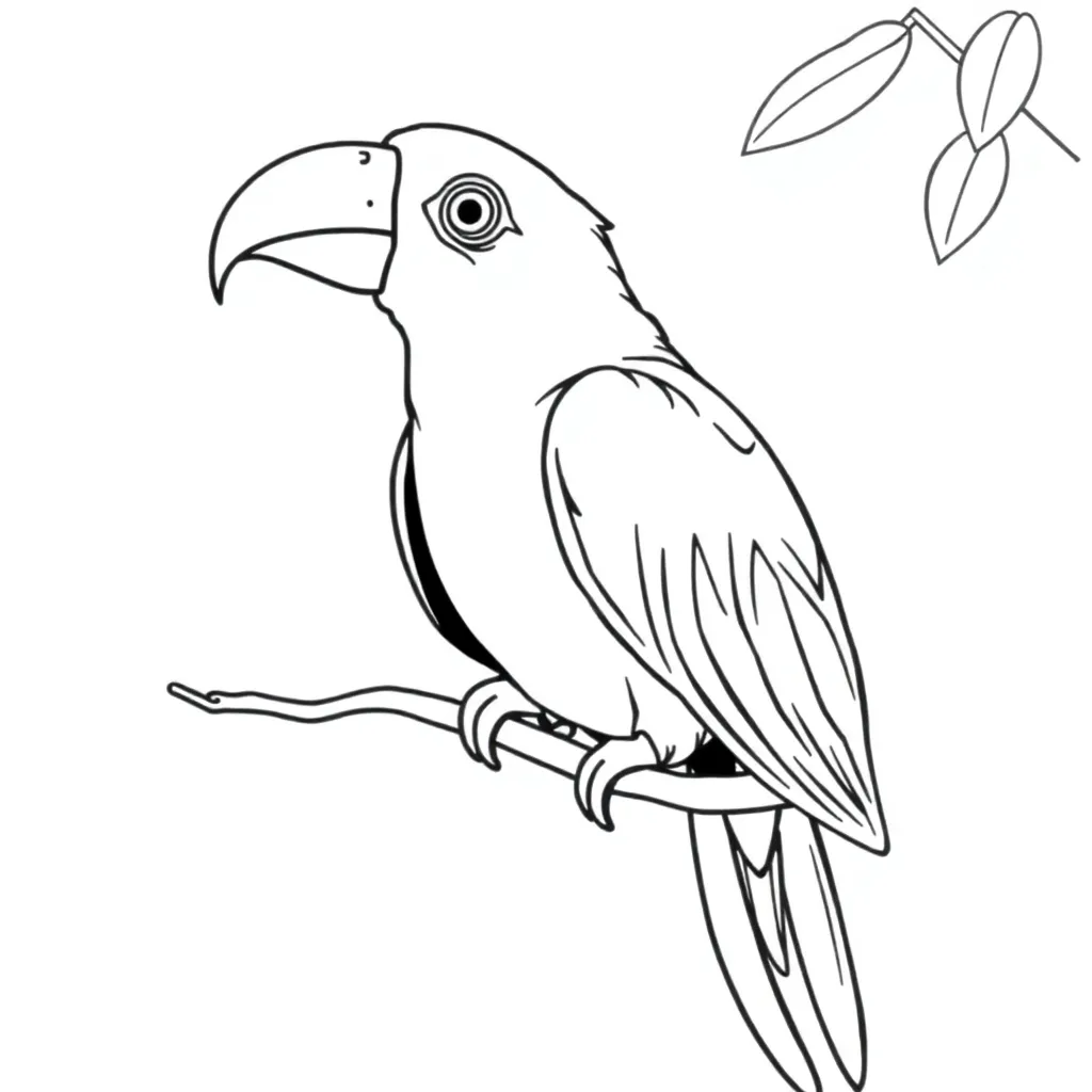 Parrot coloring page