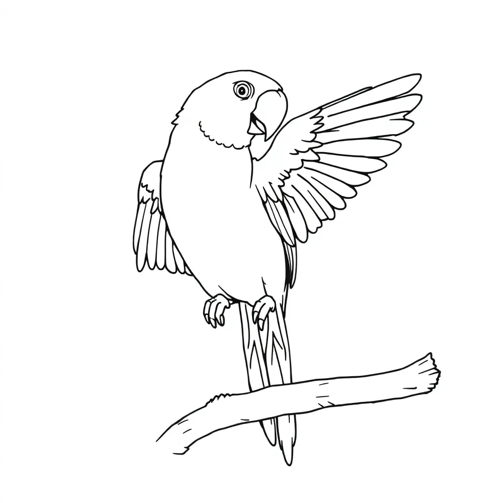 Parrot coloring page
