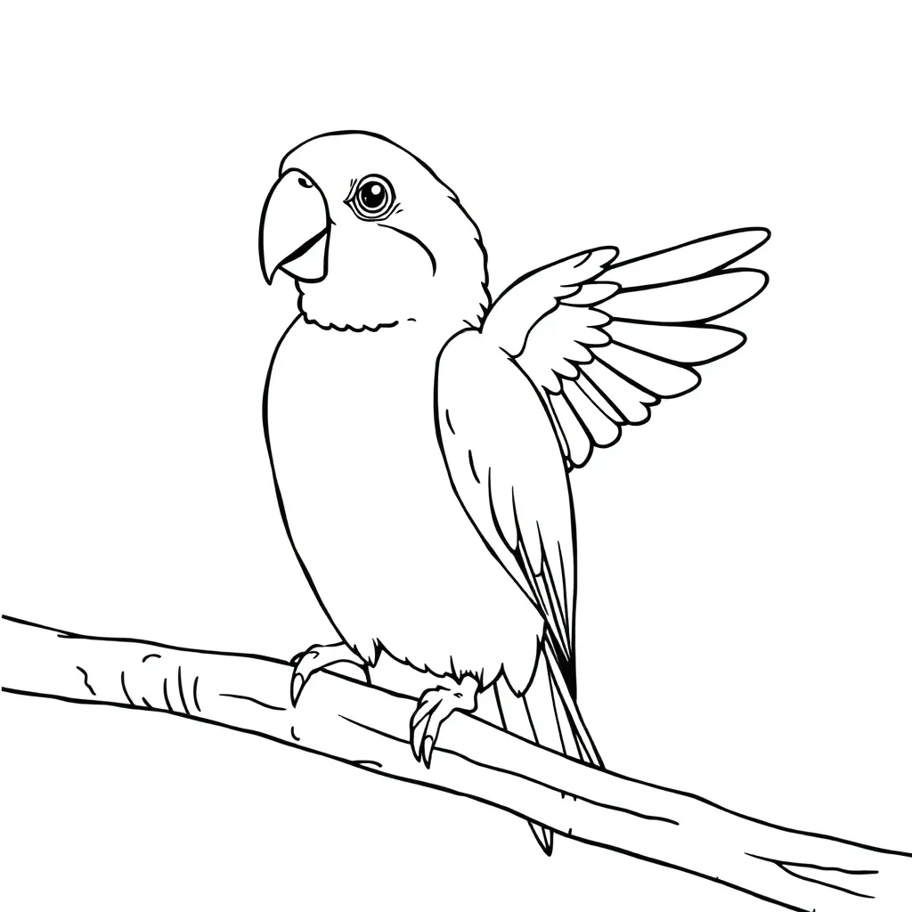 Parrot coloring page