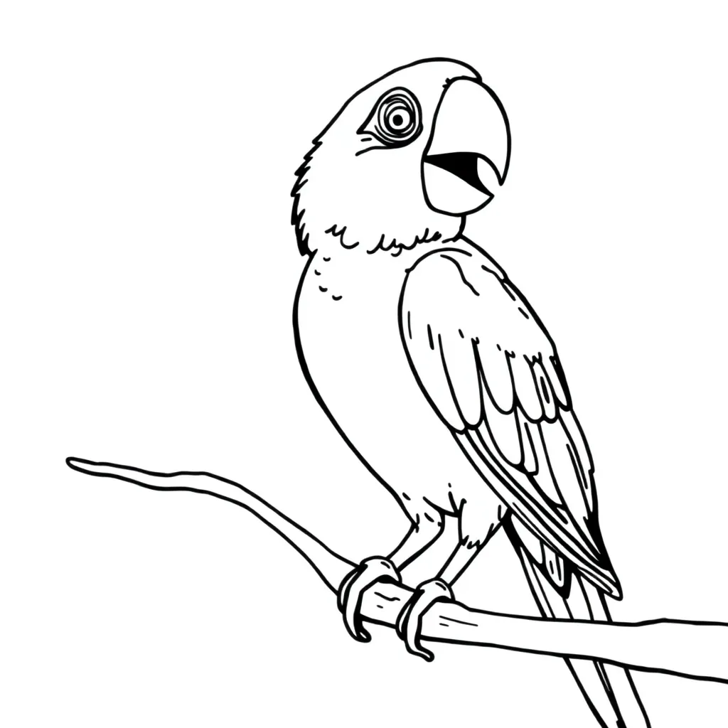 Parrot coloring page