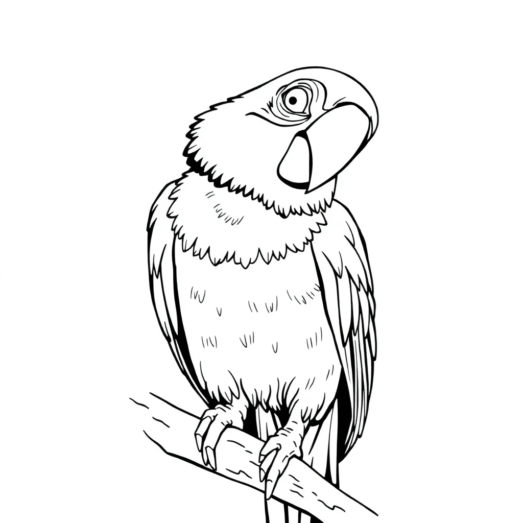 Parrot coloring page