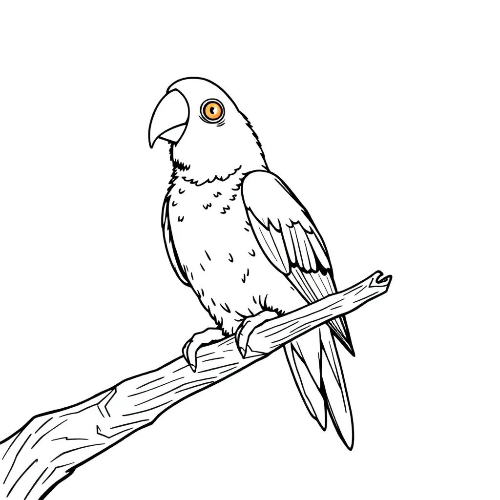 Parrot coloring page