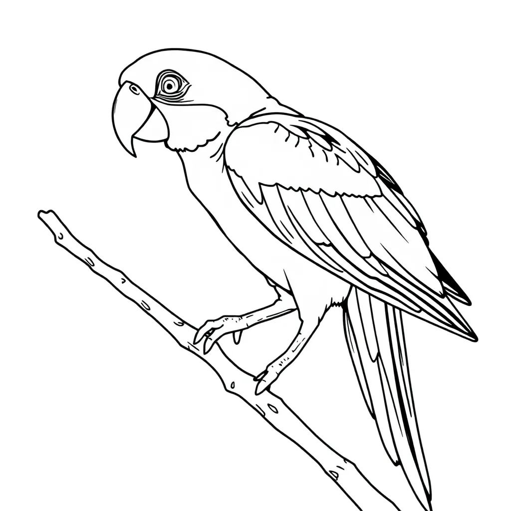 Parrot coloring page