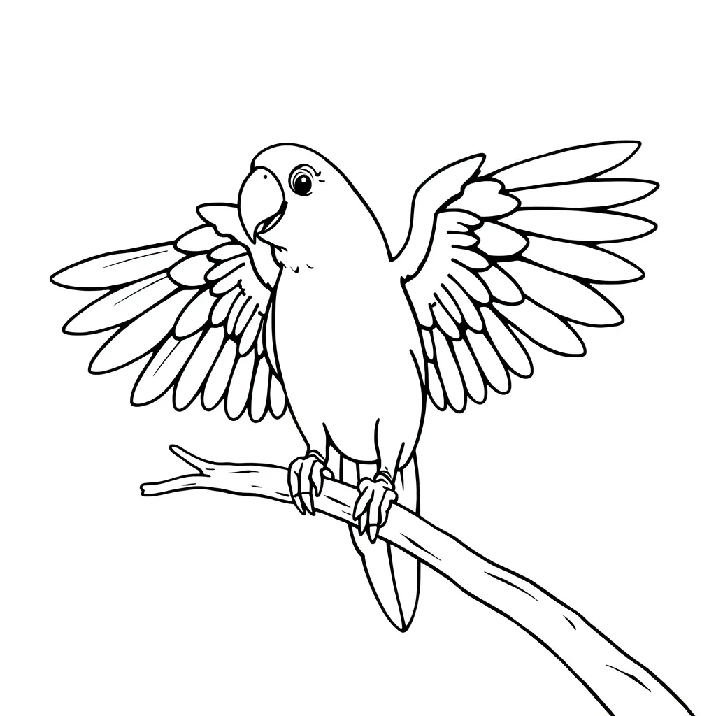 Parrot coloring page