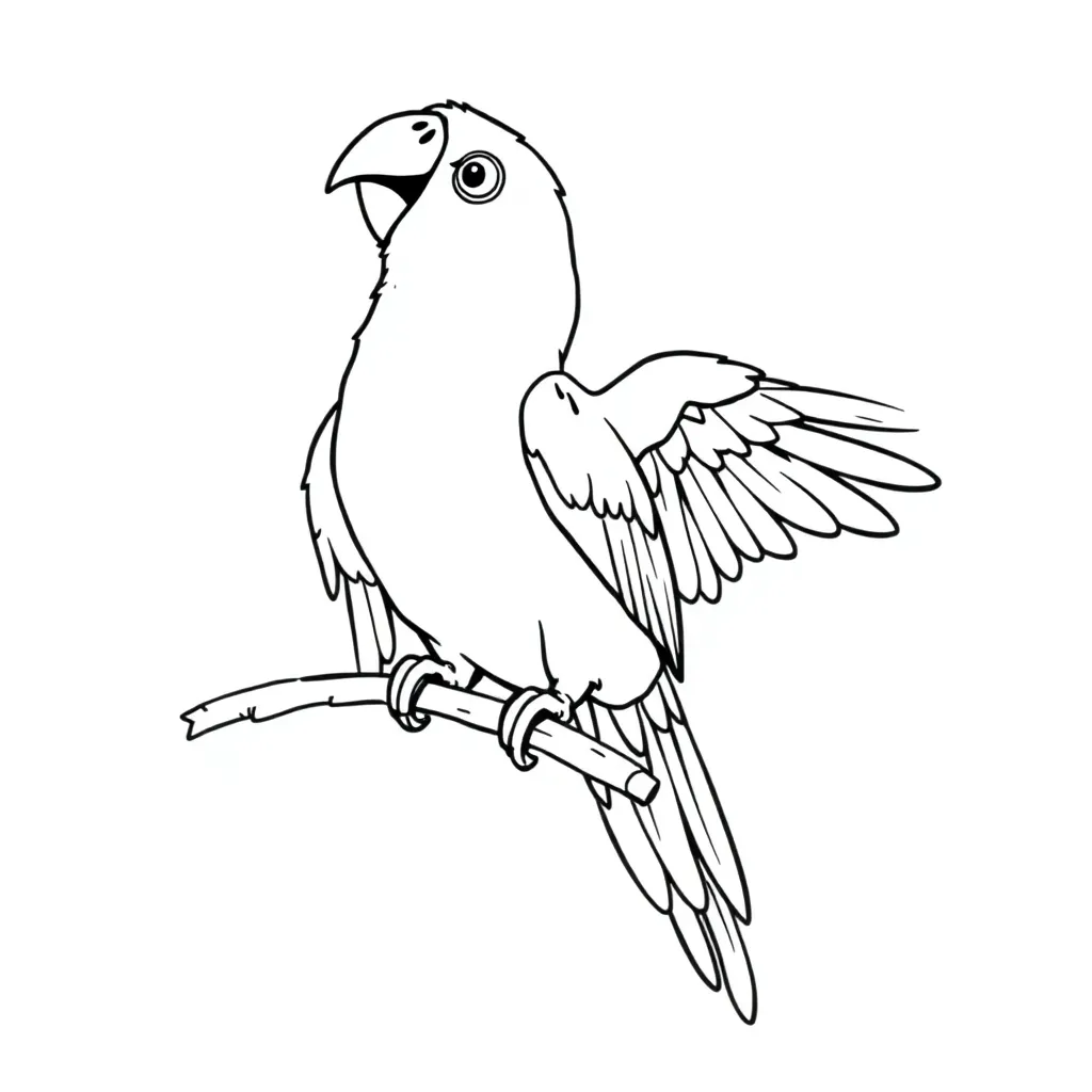 Parrot coloring page