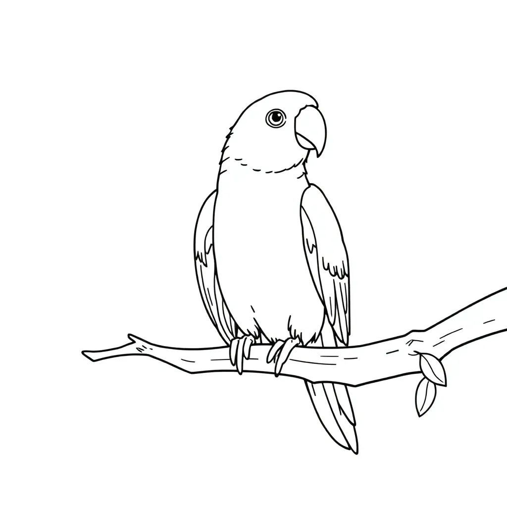 Parrot coloring page
