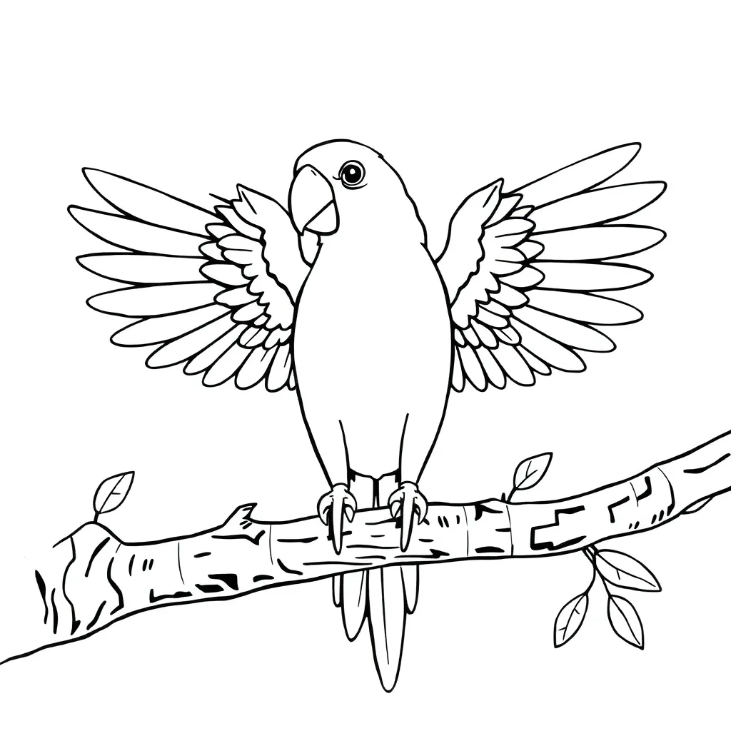 Parrot coloring page