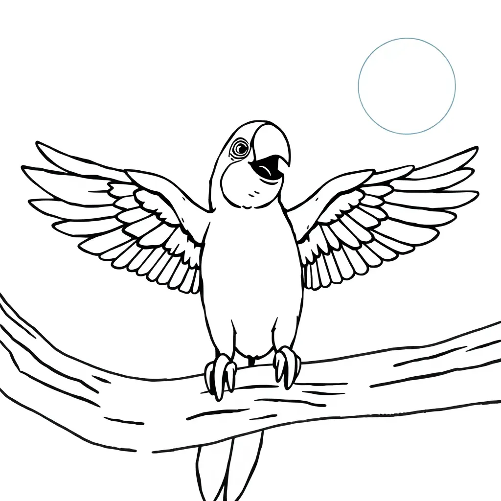 Parrot coloring page