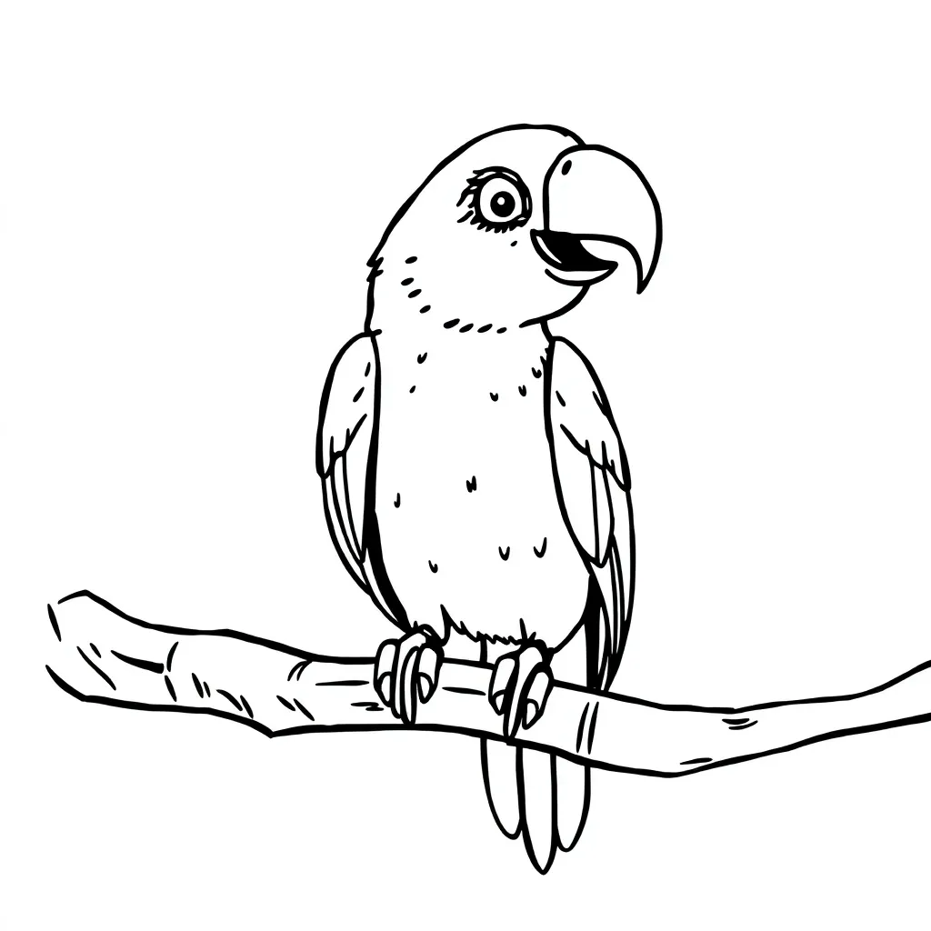 Parrot coloring page