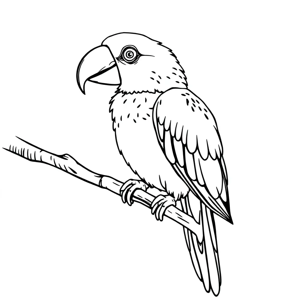 Parrot coloring page