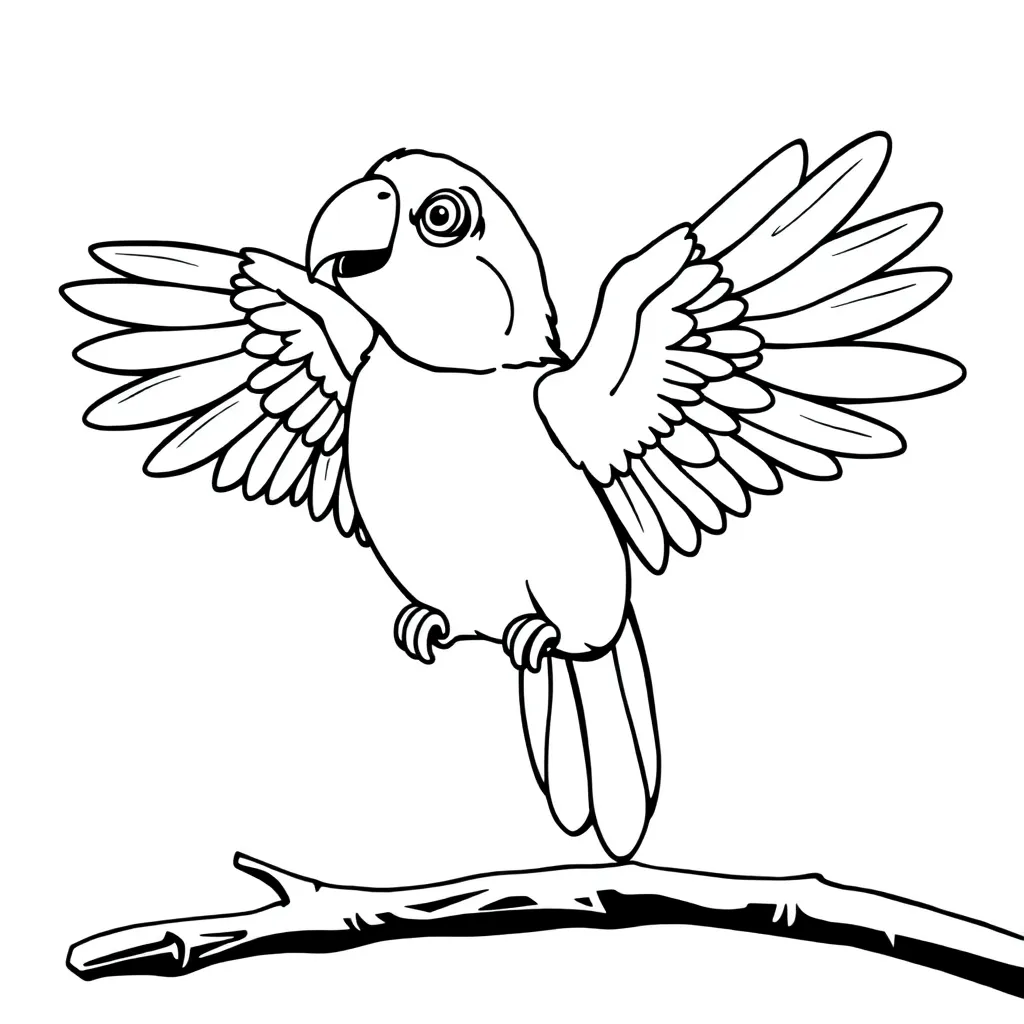 Parrot coloring page