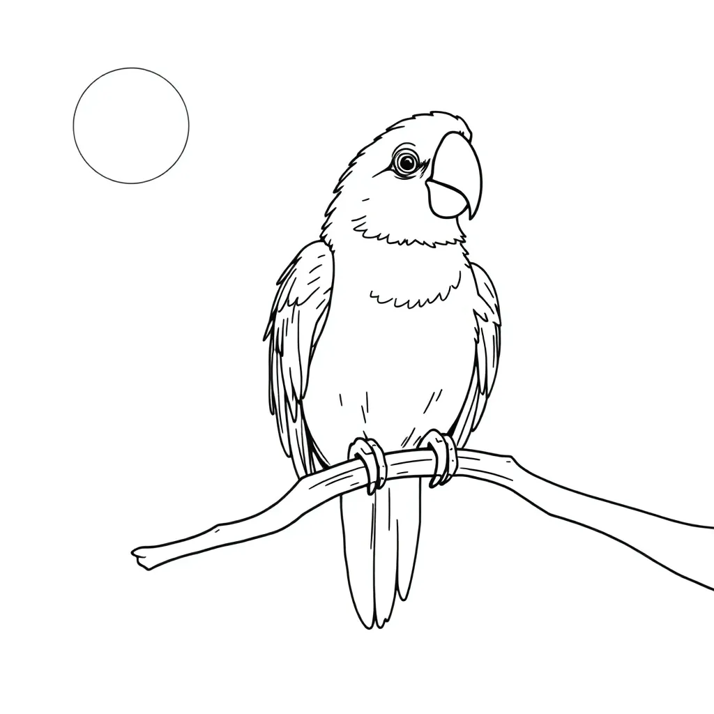 Parrot coloring page