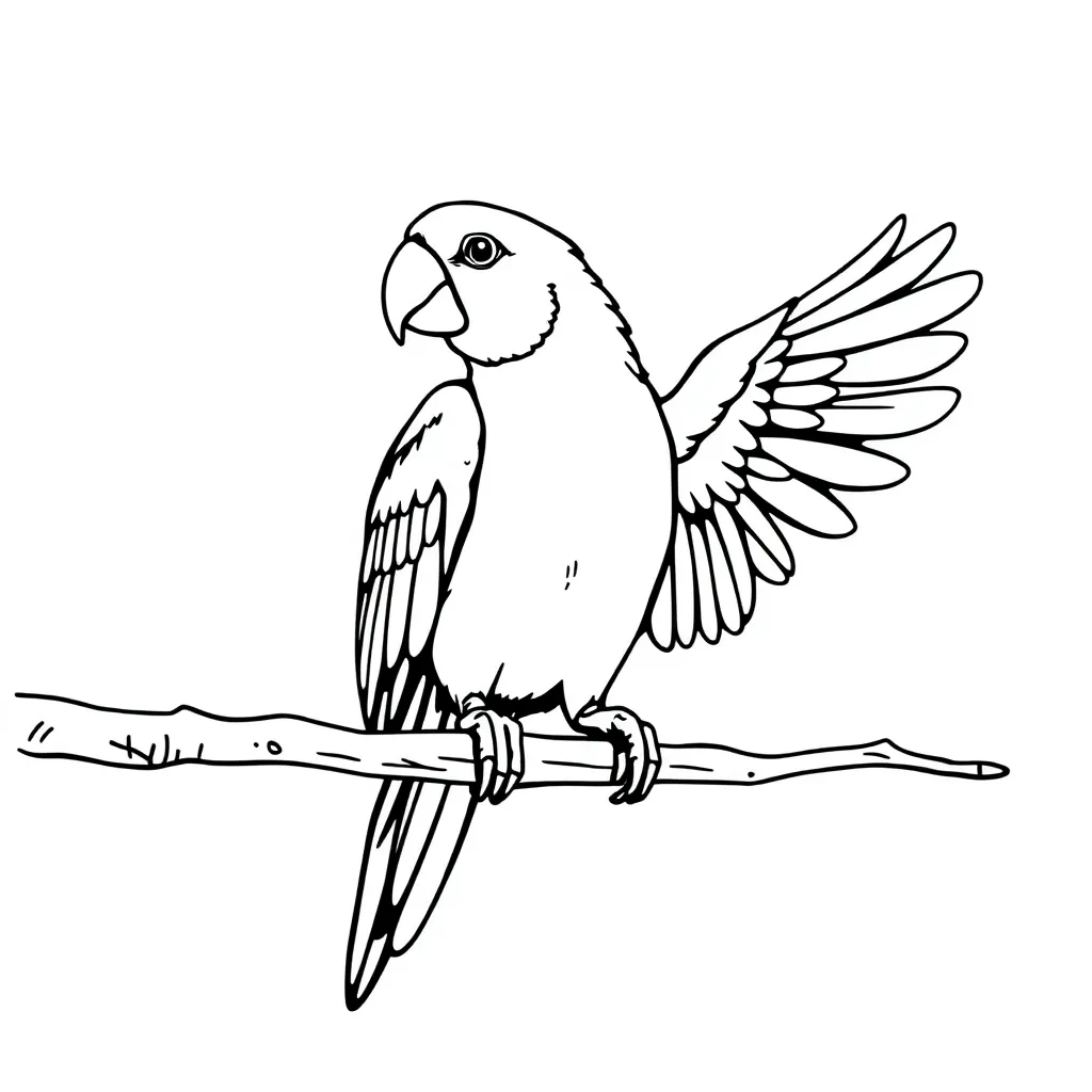 Parrot coloring page