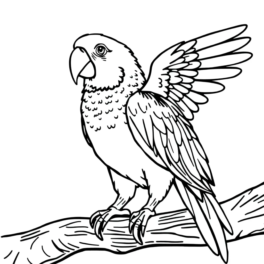 Parrot coloring page