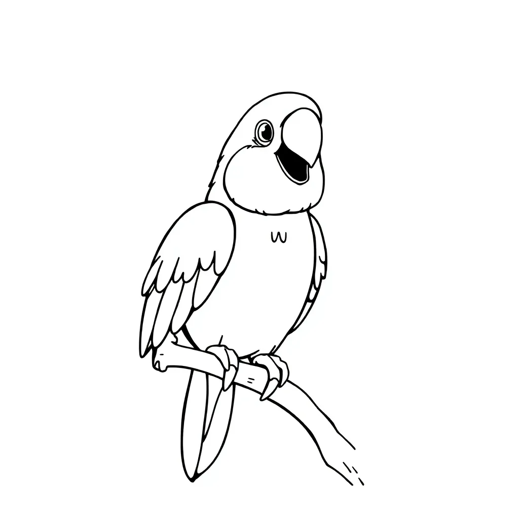 Parrot coloring page