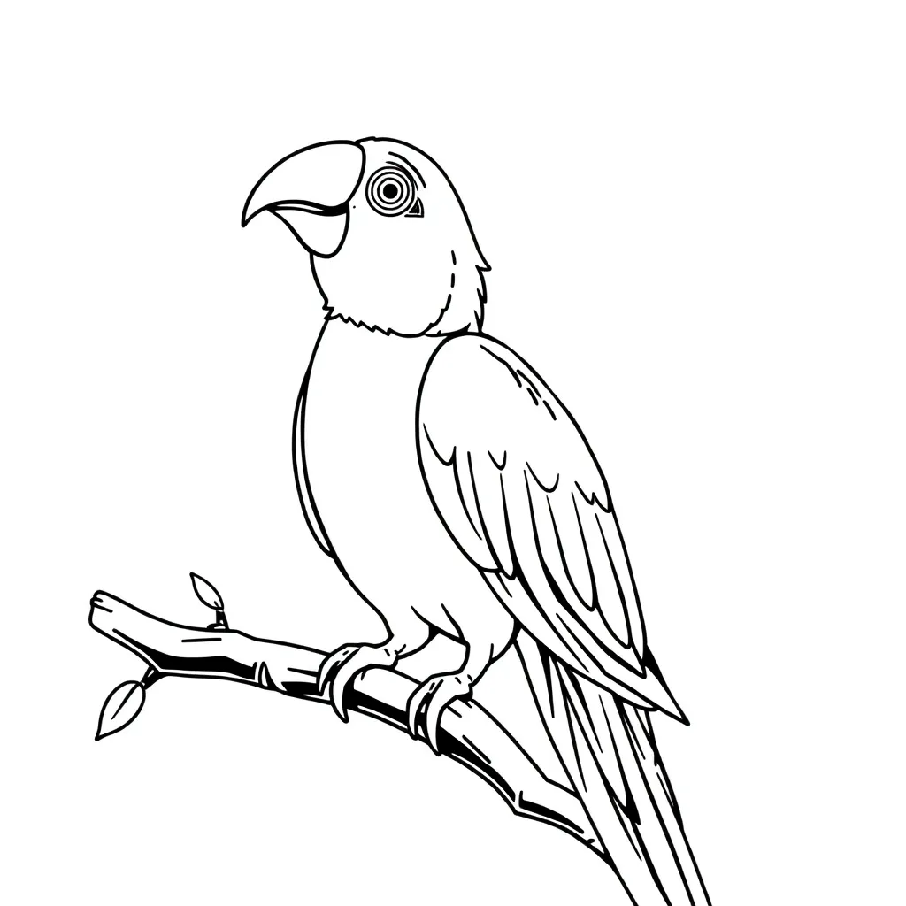 Parrot coloring page