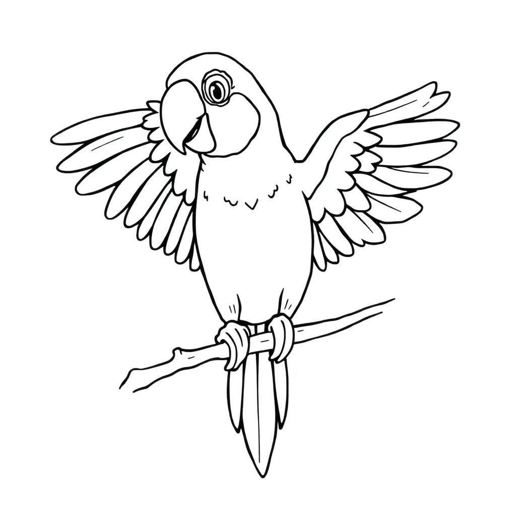 Parrot coloring page