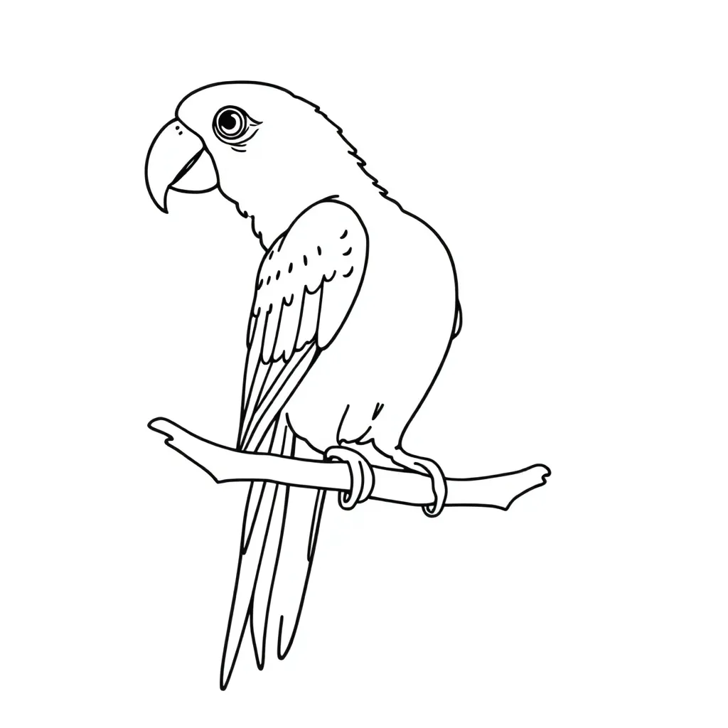 Parrot coloring page