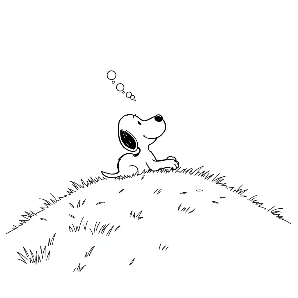 Peanuts & Snoopy coloring page