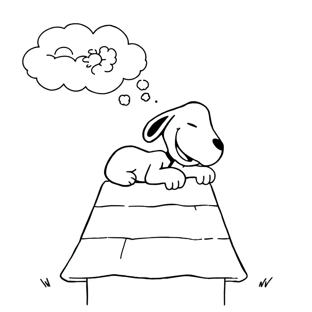 Peanuts & Snoopy coloring page