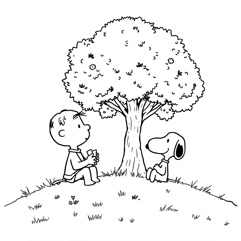 Peanuts & Snoopy coloring page