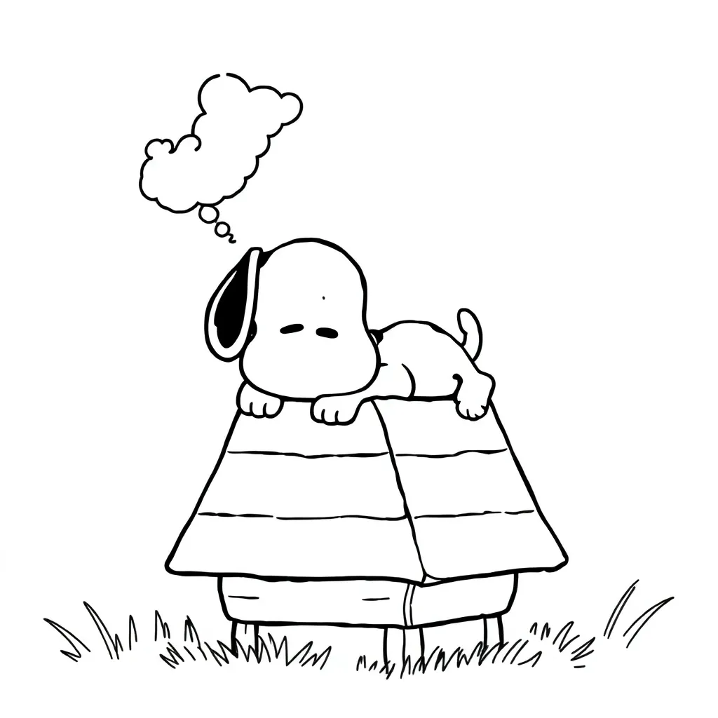 Peanuts & Snoopy coloring page