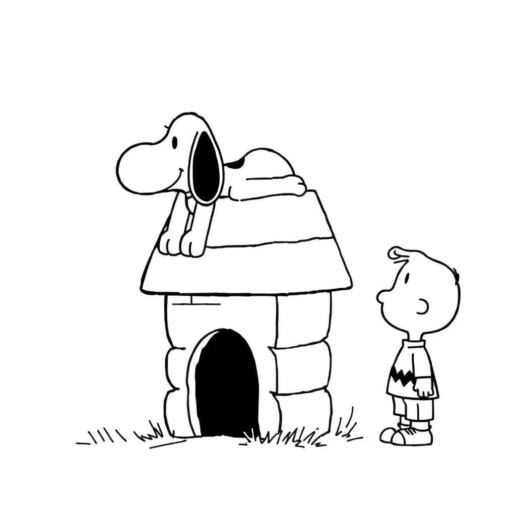Peanuts & Snoopy coloring page