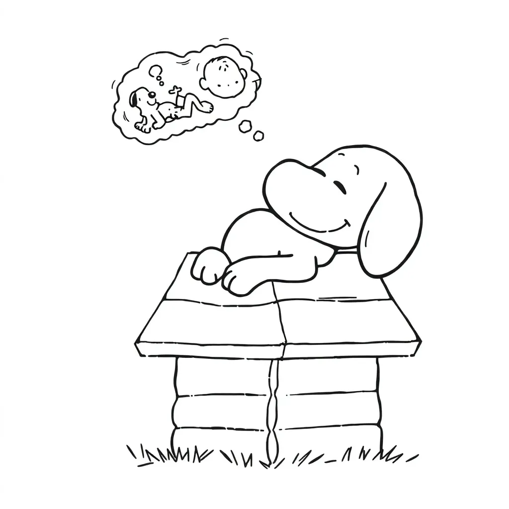 Peanuts & Snoopy coloring page