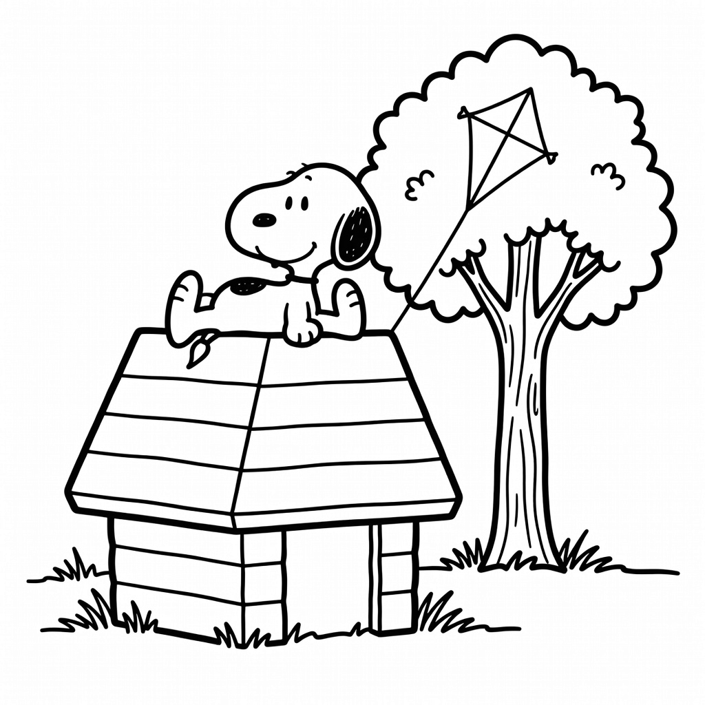 Peanuts & Snoopy coloring page