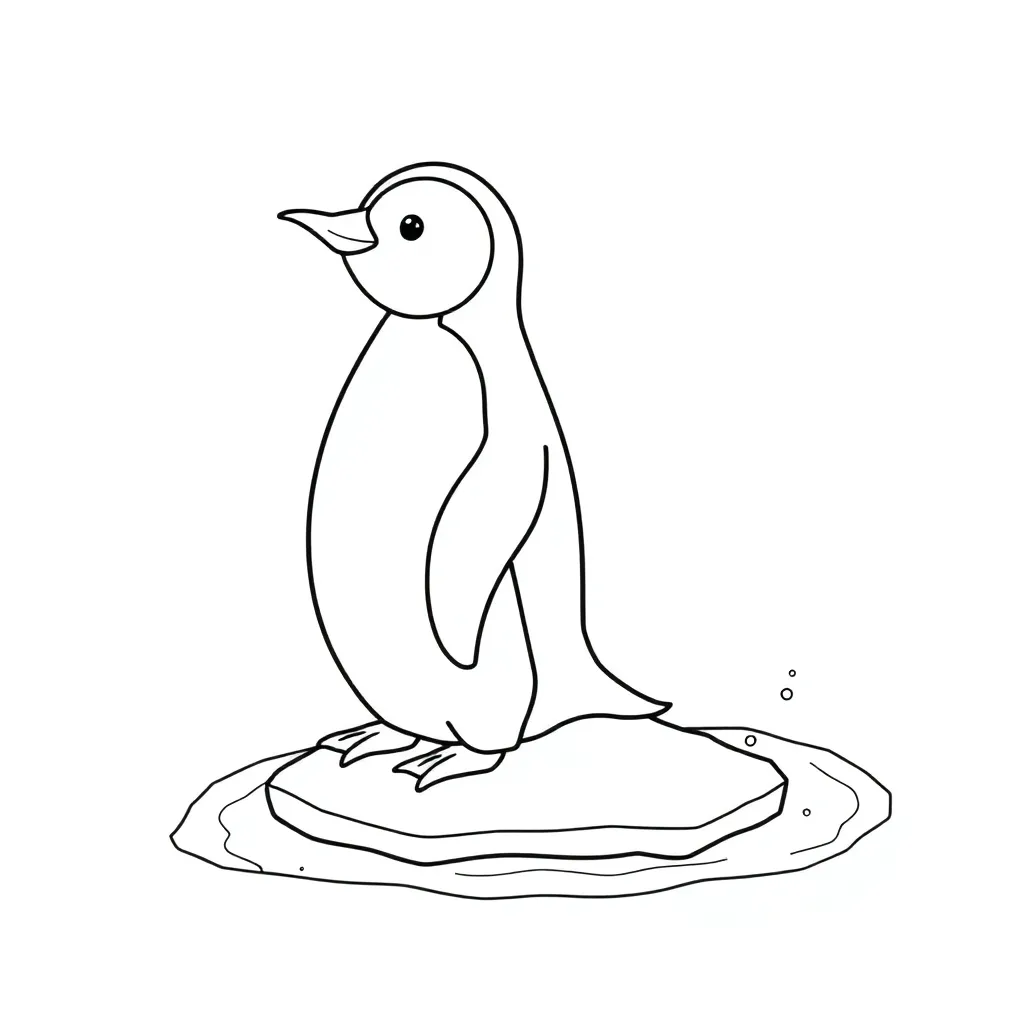 Penguin coloring page