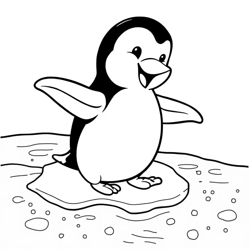 Penguin coloring page