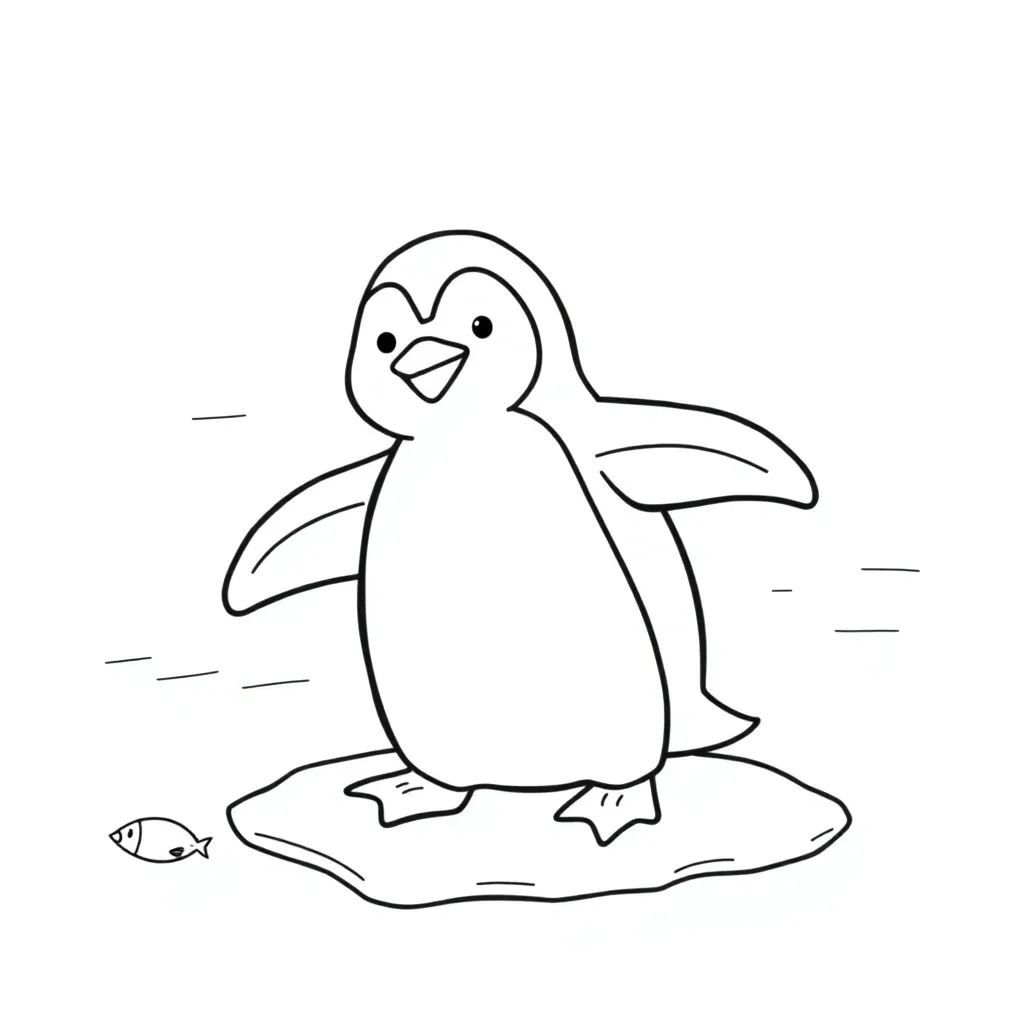 Penguin coloring page