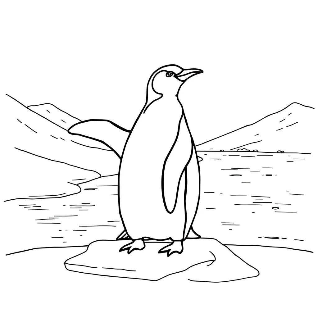 Penguin coloring page