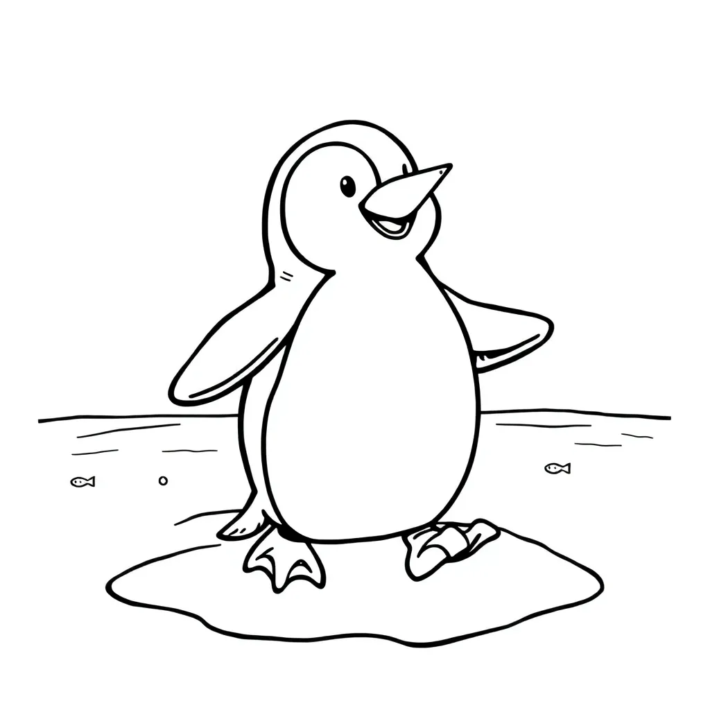 Penguin coloring page