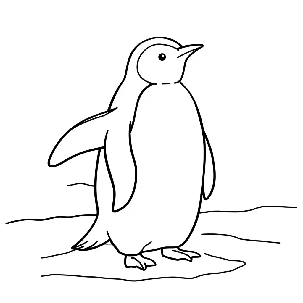 Penguin coloring page