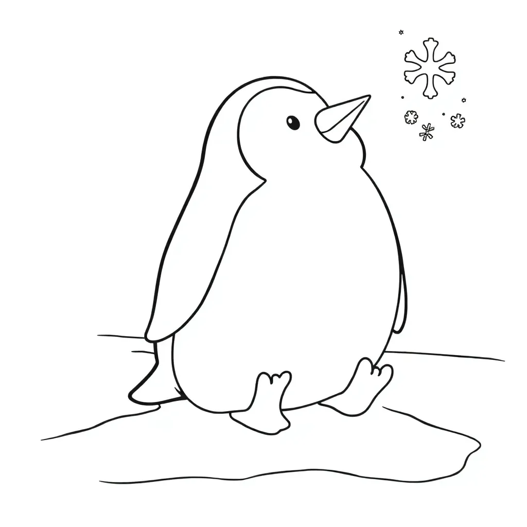 Penguin coloring page