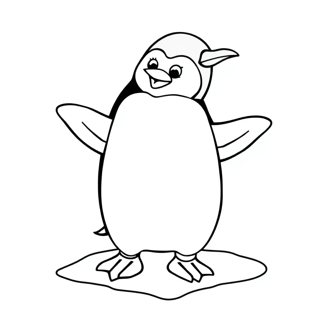 Penguin coloring page