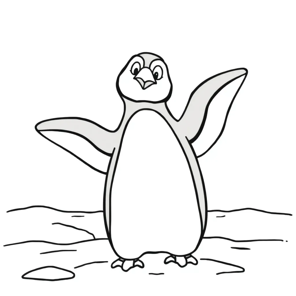 Penguin coloring page