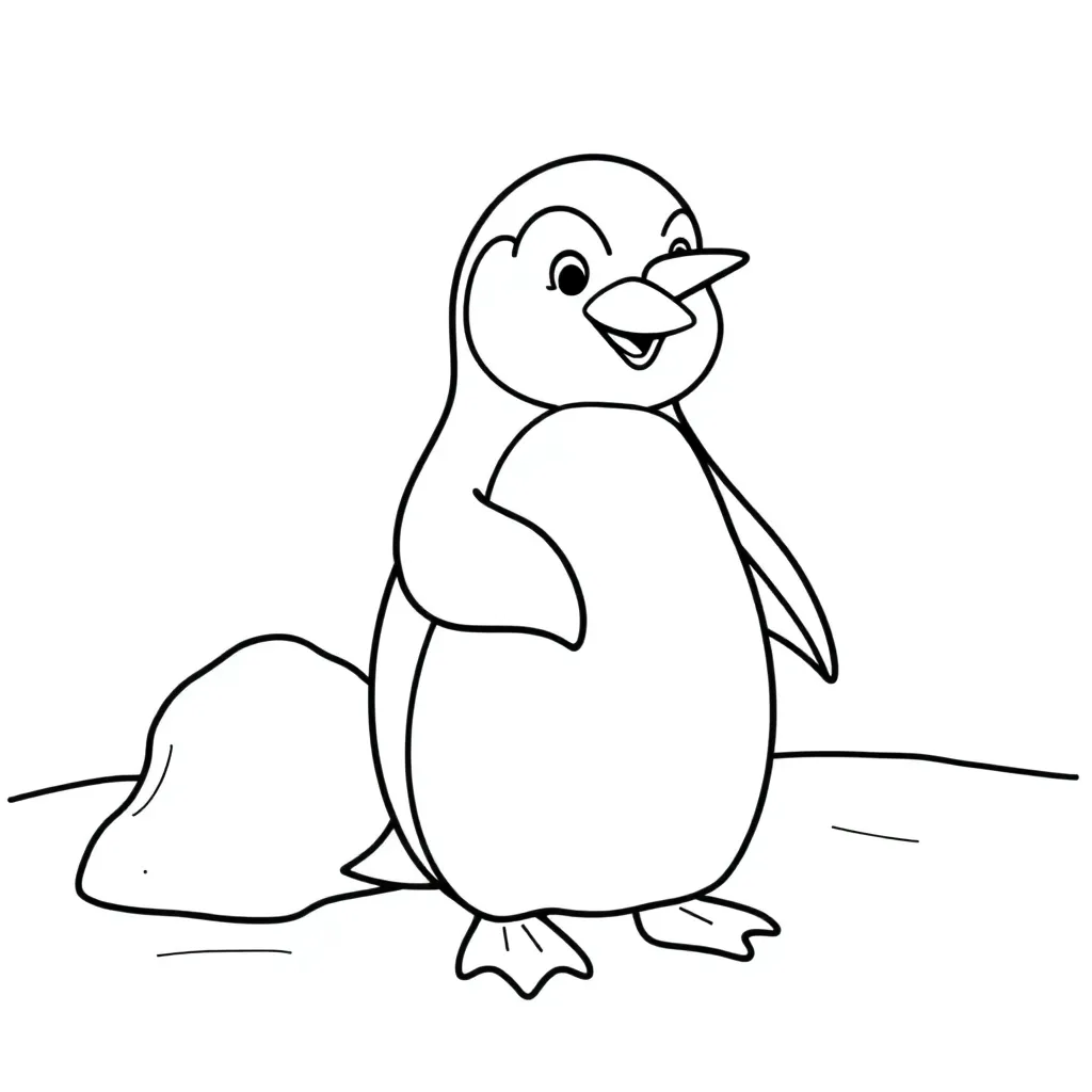 Penguin coloring page