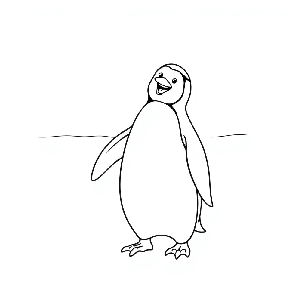 Penguin coloring page