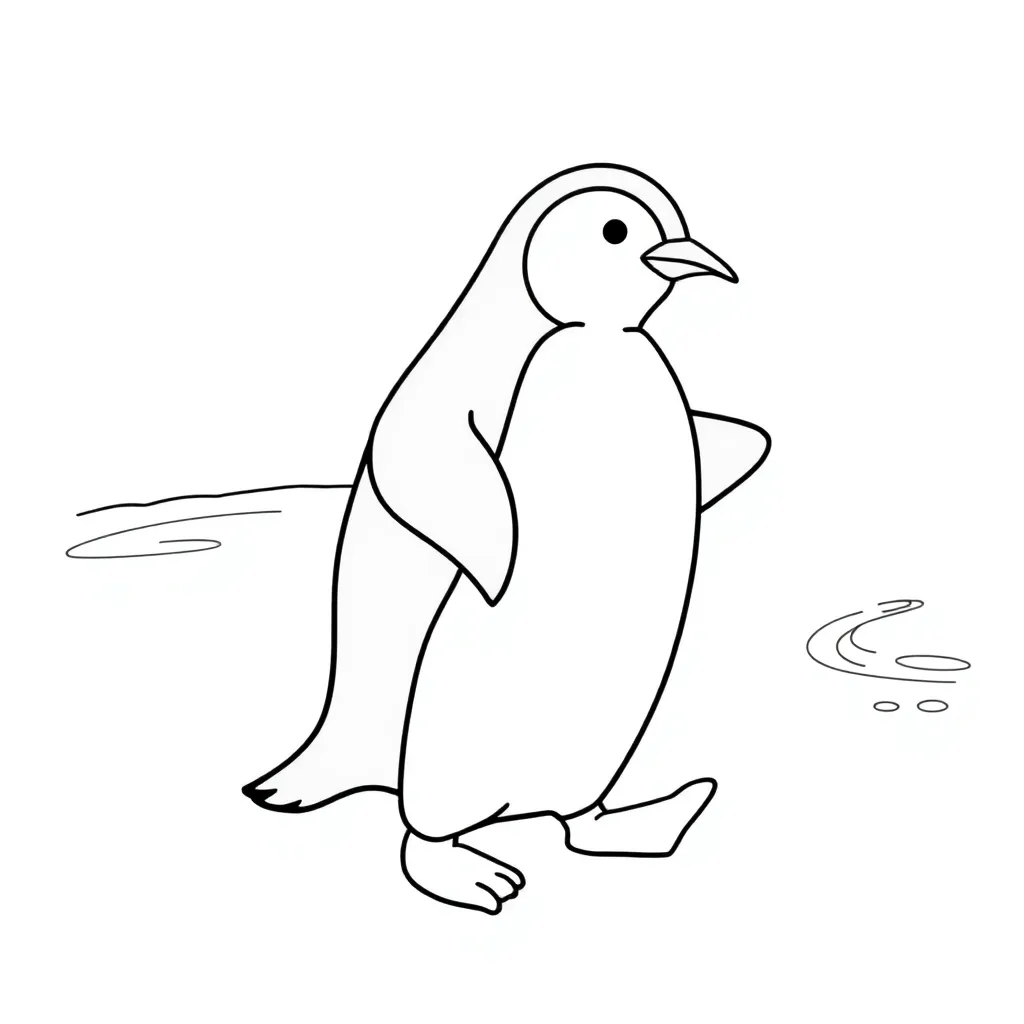 Penguin coloring page